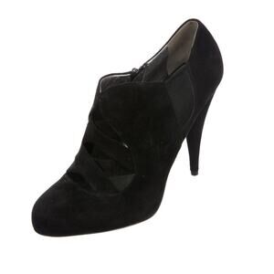MIU MIU - Suede Round-Toe Ankle Booties